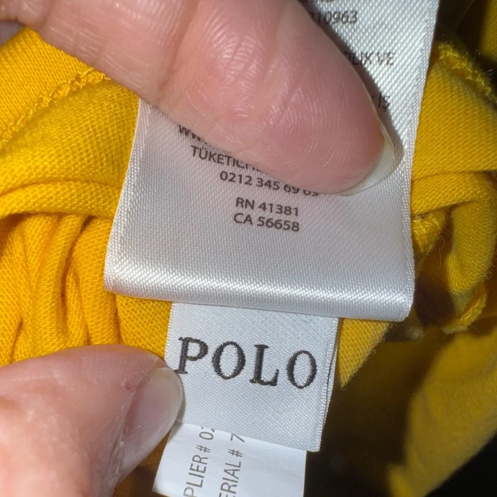Polo Ralph Lauren Men’s Yellow Pocket T-Shirt Pony Logo Size L